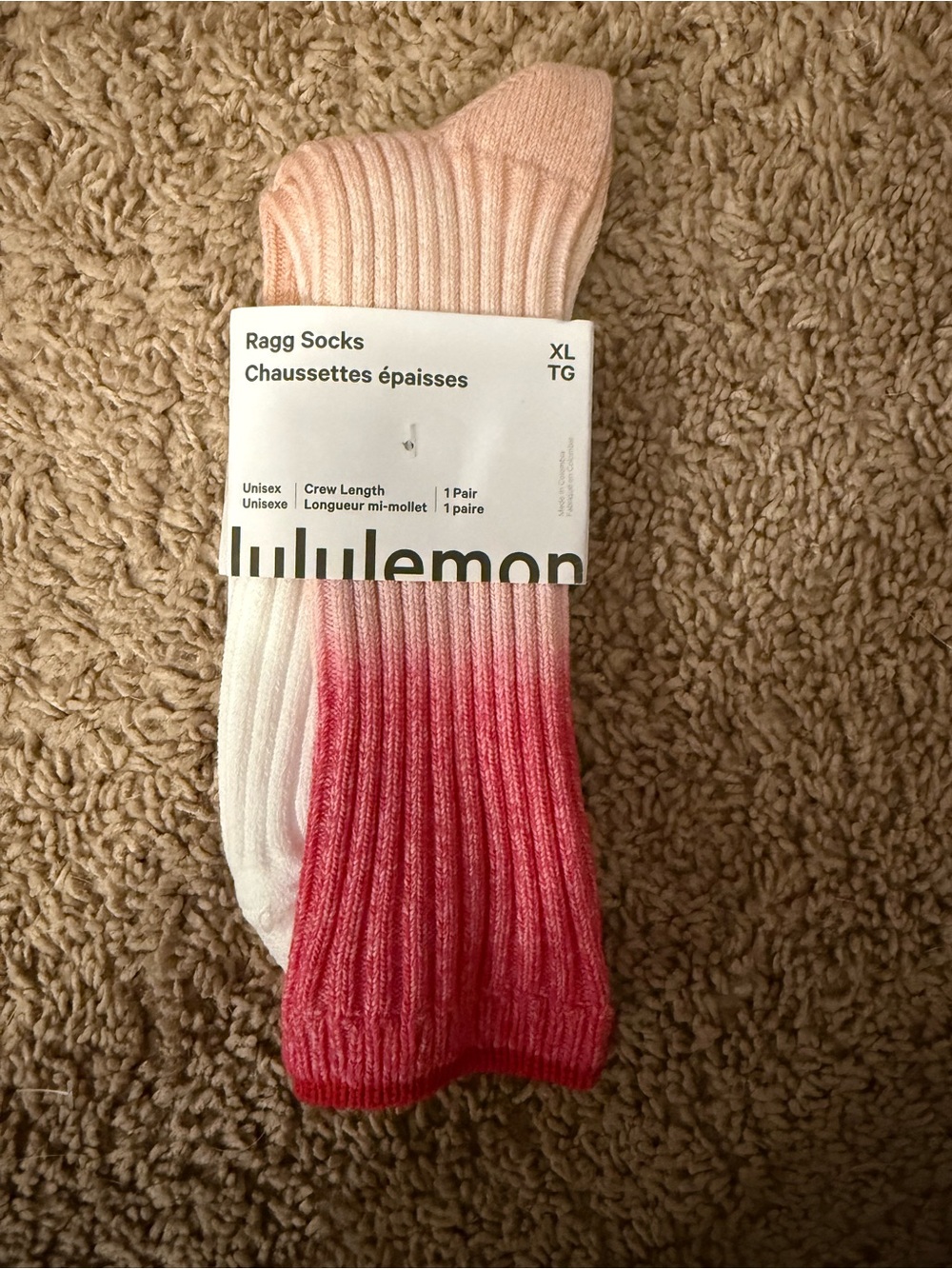 lululemon athletica Ragg Crew Socks - Pink Gradient